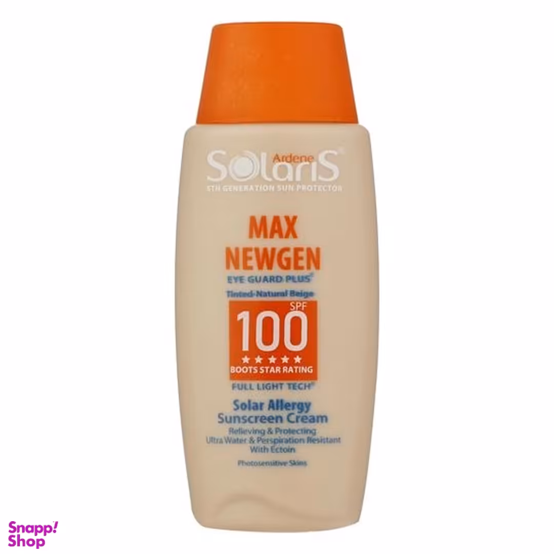 کرم ضد آفتاب رنگی آردن سولاریس SPF100 مدل Max Newgen مناسب پوست های حساس حجم 100 میلی لیتر