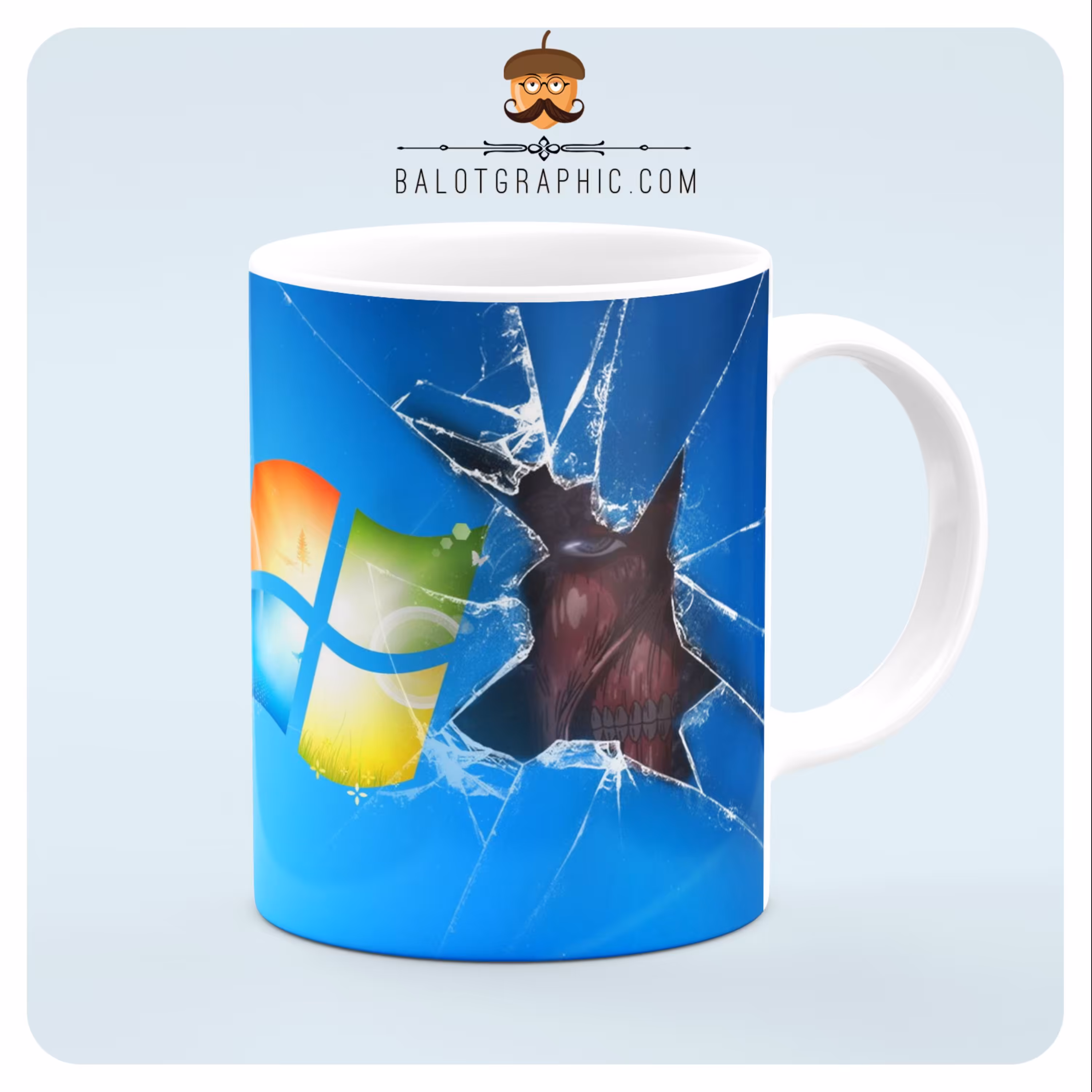 ماگ سرامیکی اتک آن تایتان  کد BM089 بلوط گرافیک