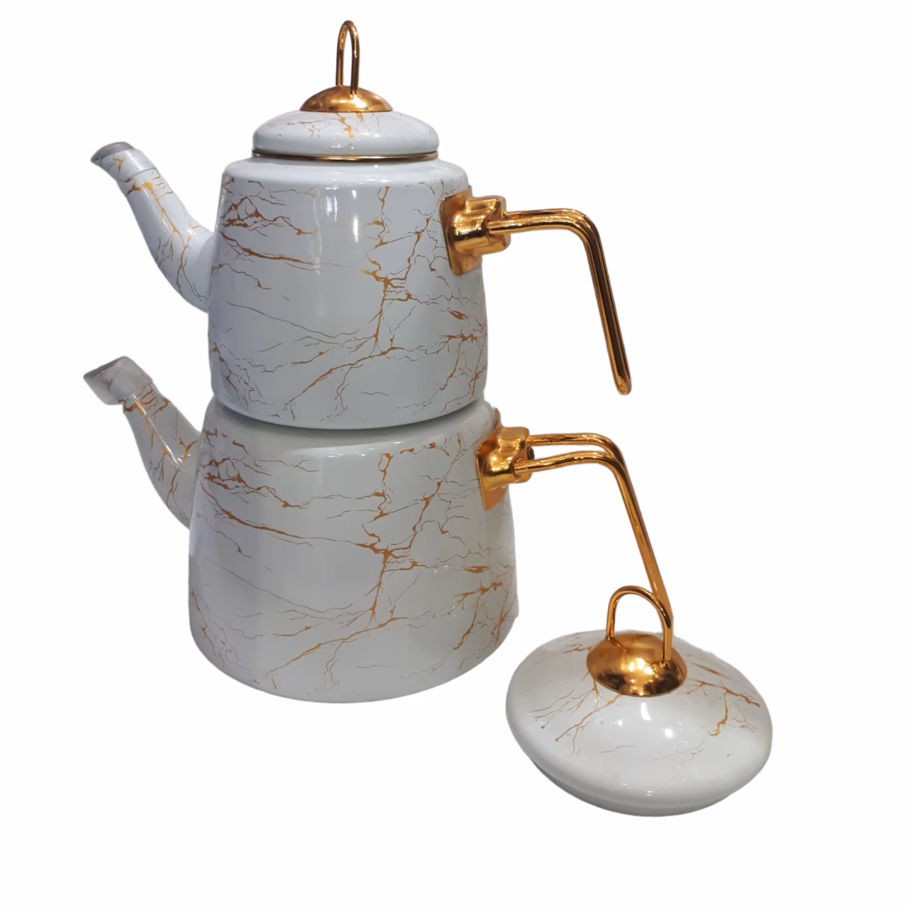 کتری قوری لعاب خارجی یونی هوم مدل طرح سنگ