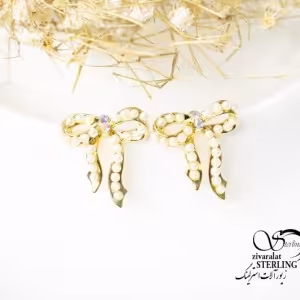 گوشواره آویز طرح پاپیون کد 5871