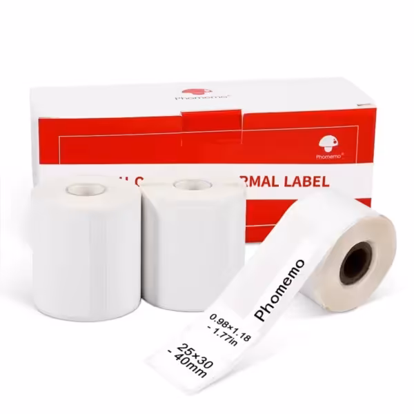 خرید و قیمت لیبل حرارتی دم موشی برند phomemo مخصوص جواهرات 25*30 45 mm - کی ام کالا