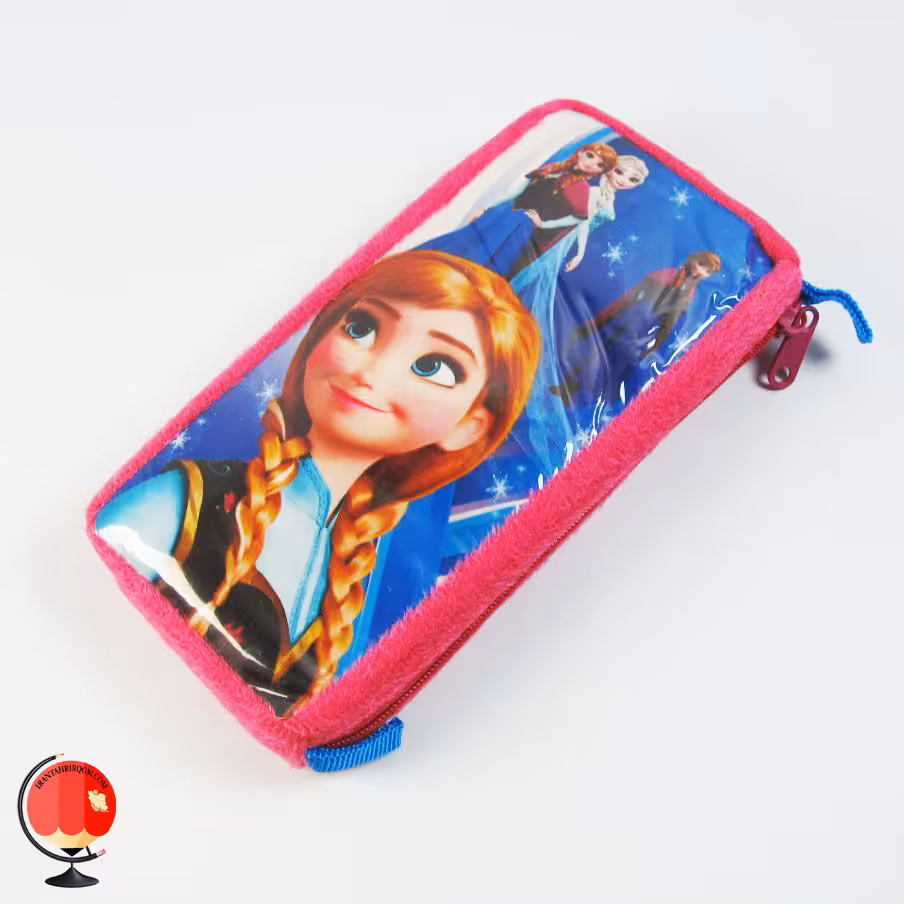 جامدادی دخترانه تک زیپ فروزن صورتی