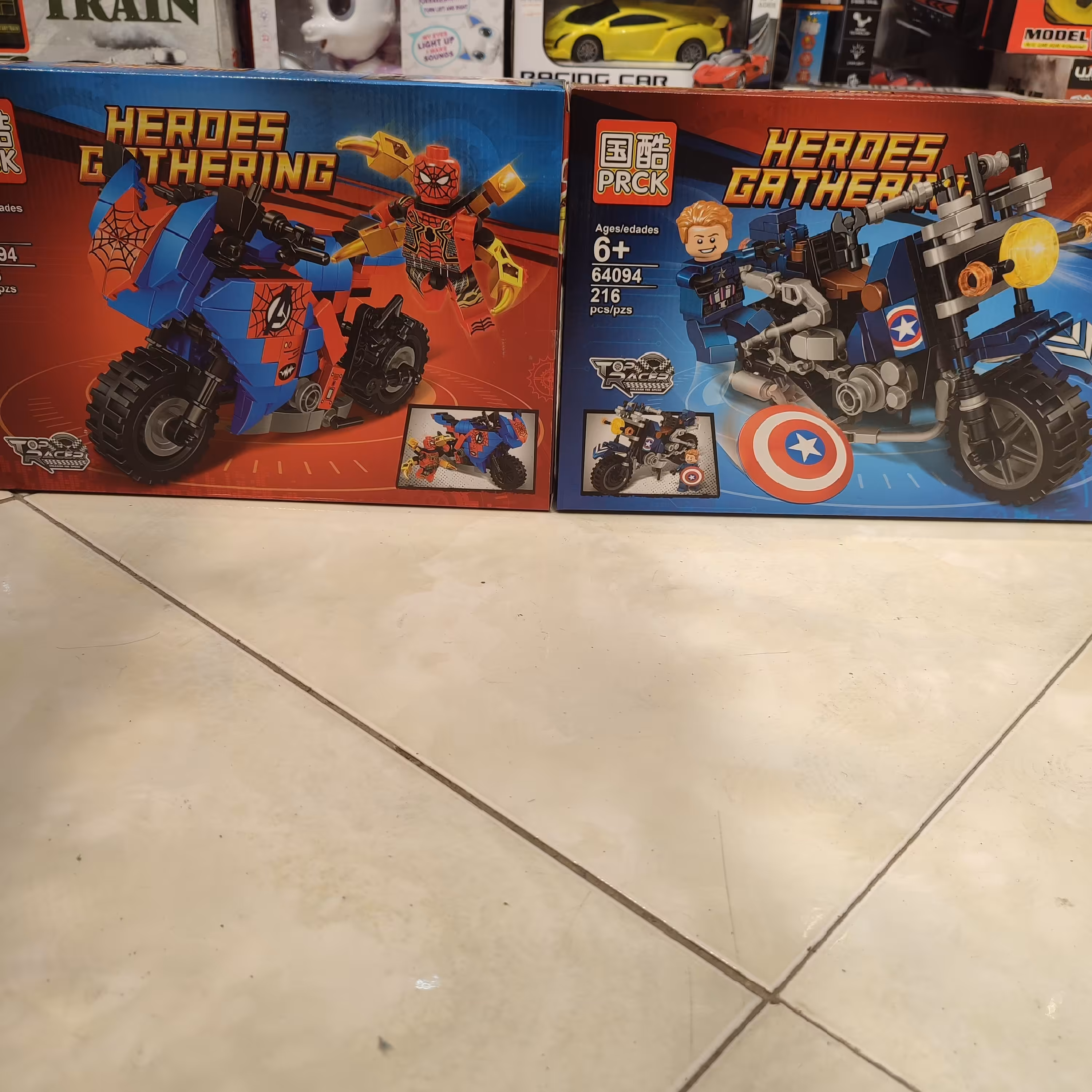 لگو موتور کاپیتان امریکا و لگو موتور مرد عنکبوتی(اسپایدر من)