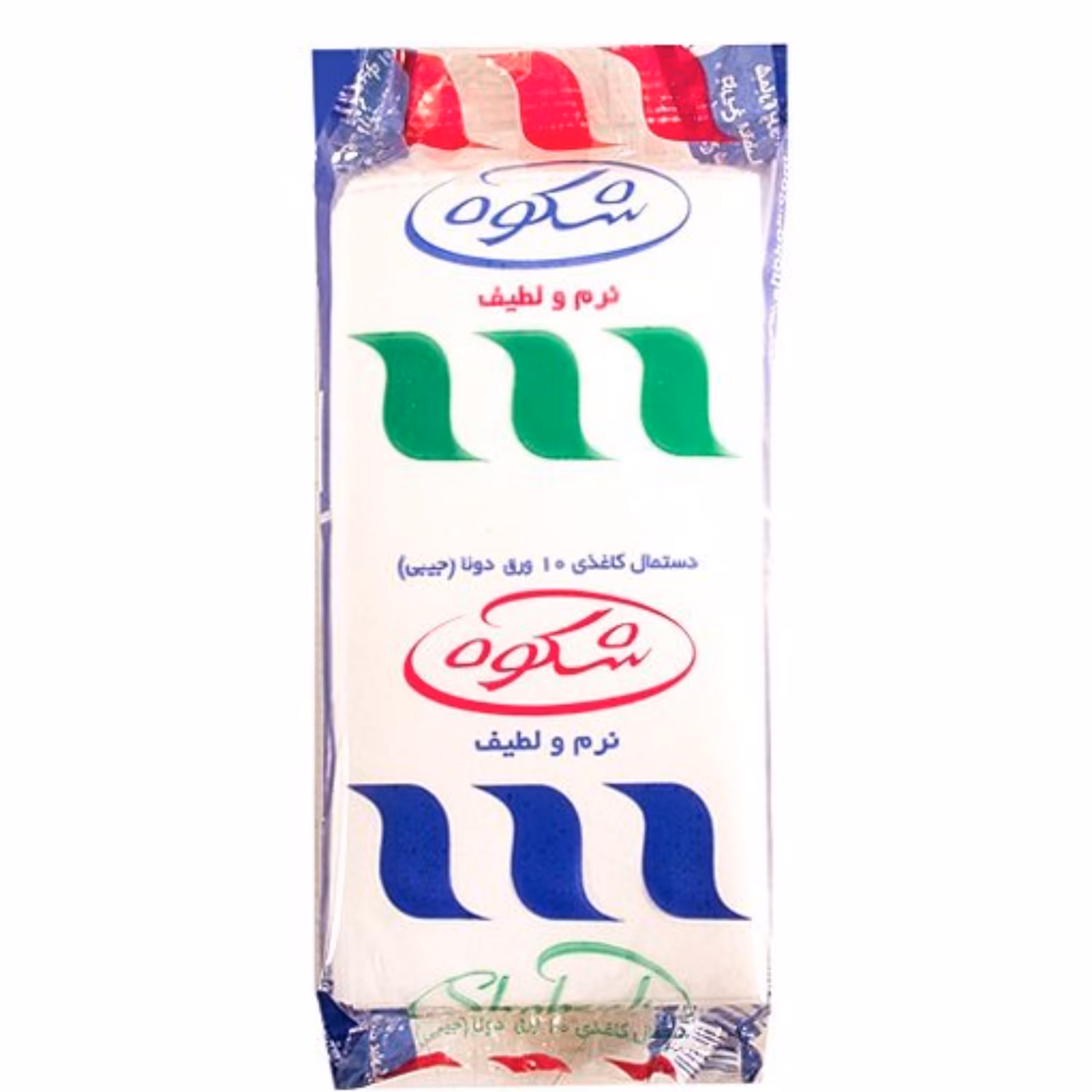 دستمال کاغذی جیبی شکوه بسته 10 برگی