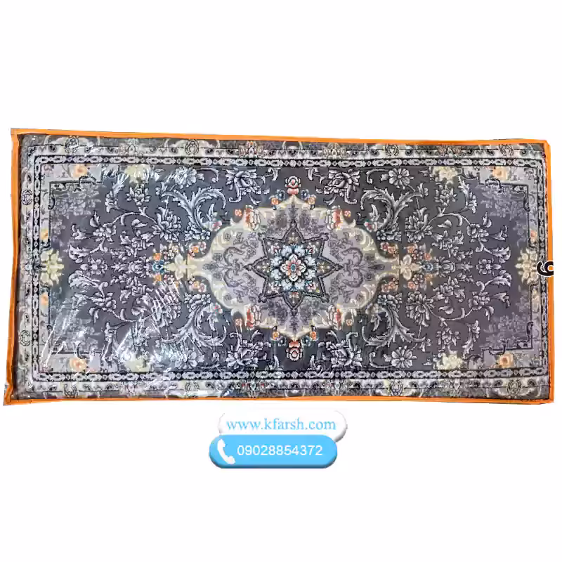 پشتی فرش ماشینی 700شانه طوسی کد 6