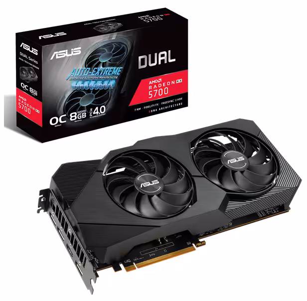 کارت گرافیک  ایسوس مدل DUAL-RX5700-O8G-EVO حافظه 8 گیگابایت