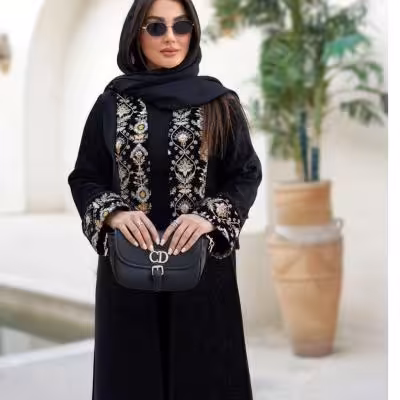 مانتو مجلسی مازاراتی بزرگ سایز تا 56 مدل شکیبا - کد 4800