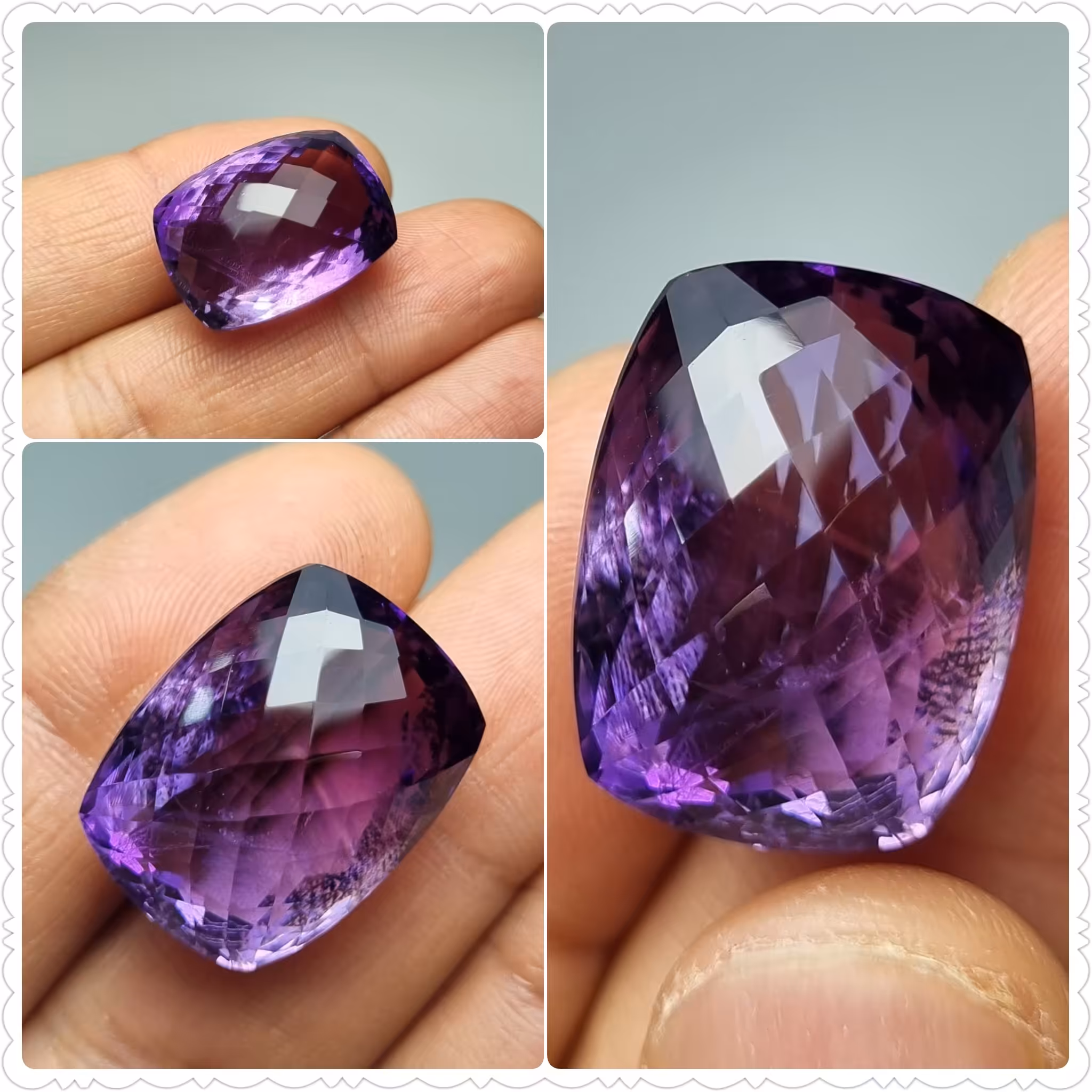 نگین آمتیست اصل با تراش جواهری زیبا 