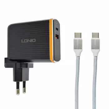 شارژر دیواری الدینیو مدل A2502C به همراه کابل USB-C