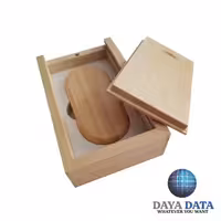 فلش مموری  دایا دیتا  ست ساده چوبی  مدل WO1001-35  ظرفیت128GB -USB2 رنگ کرم تیره