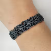 دستبند میکرومکرومه شماره 4 طوسی