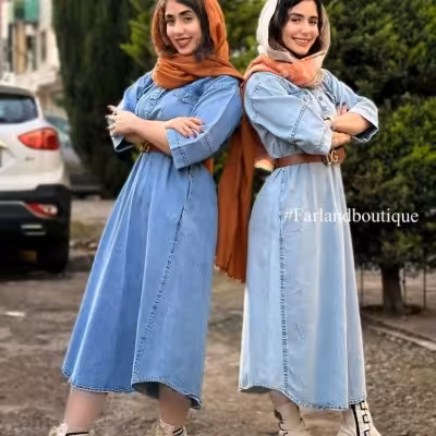 مانتو اسپرت زنانه جین مدل مانتو جین اصل سنگشور شده باکیفیت بلند (عیدانه)