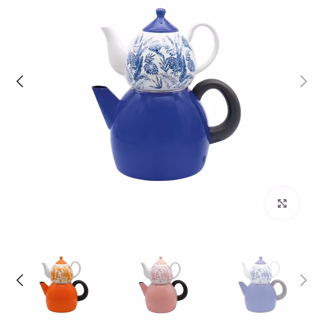 کتری قوری لعابی مدل تایلندی