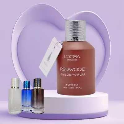 ادوپرفیوم مردانه مدل REDWOOD لدورا فرگرنس 20 میلی‌لیتر