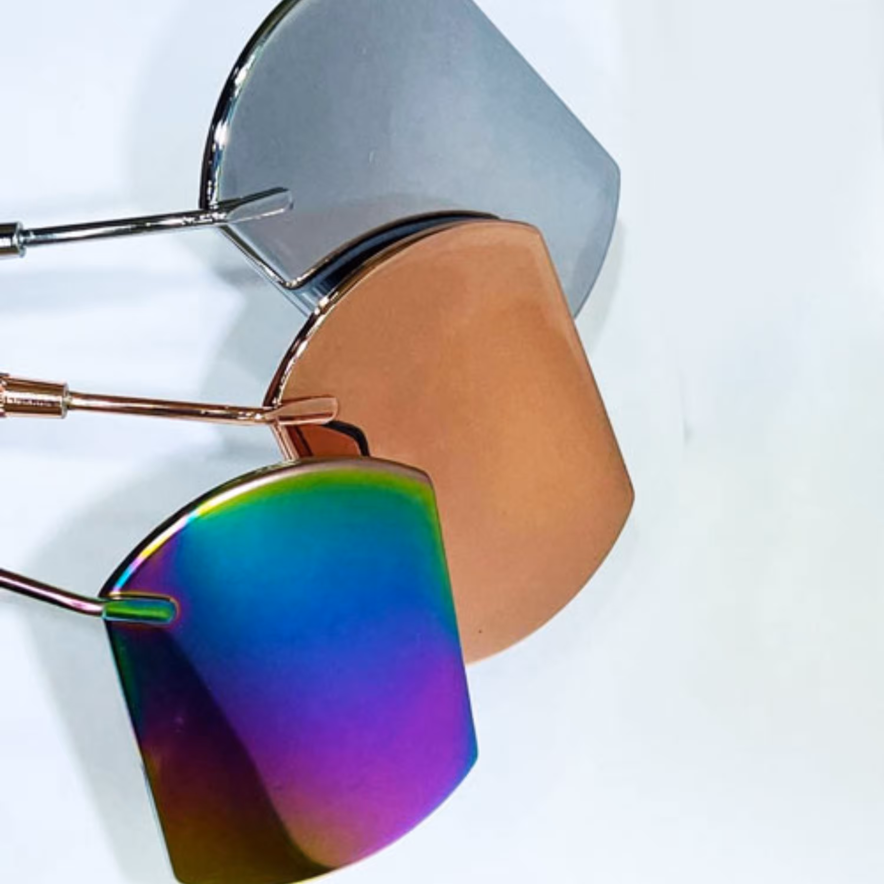 آینه استیل رنگی اکستنشن مژه