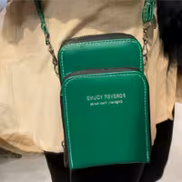 کیف پاسپورتیایستاده کیفیت عالی رنگ مشکی سفید سبز