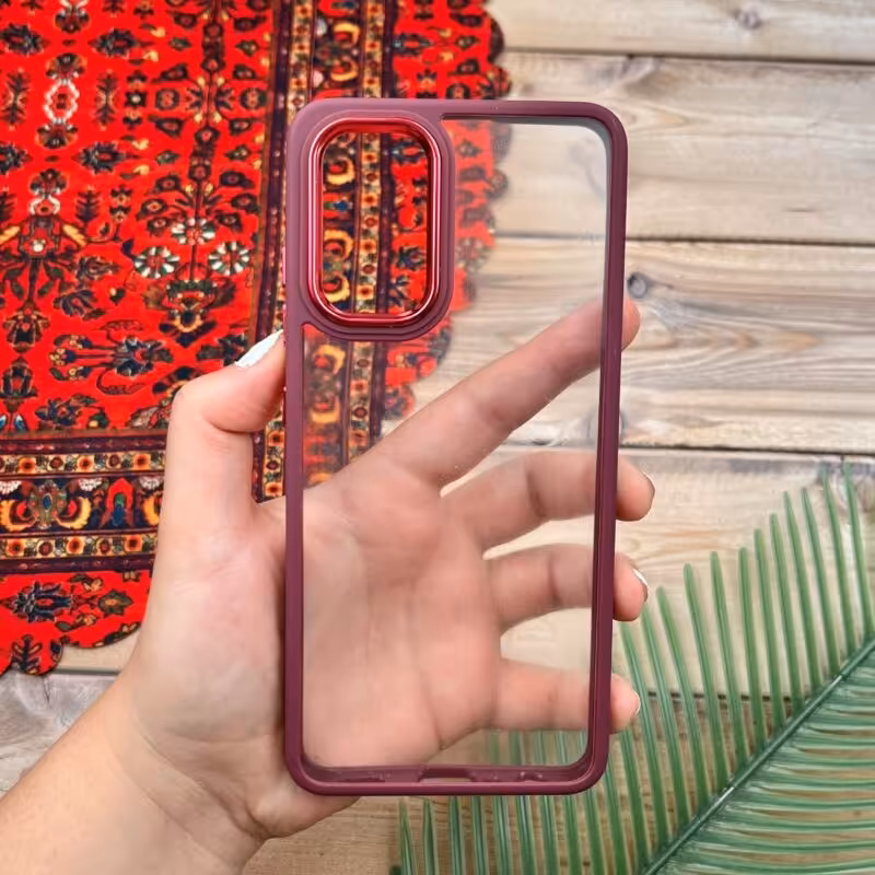 قاب گوشی Galaxy A32 4G سامسونگ اورجینالدور سیلیکونی متال زرشکی کد 87932