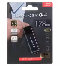 فلش مموری تیم گروپ مدل C211 USB 3.2 ظرفیت 128 گیگابایت