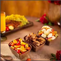 کاسه گلبرگ 3 عددی گیاهی طرح چوب fresh keeps