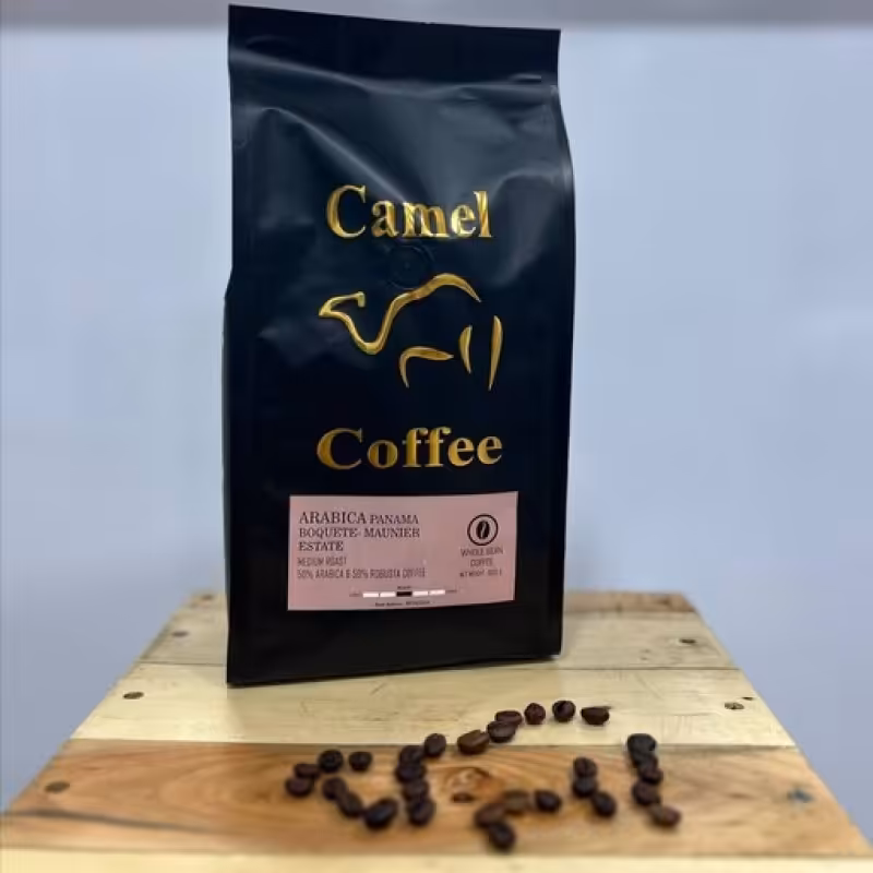 قهوه دان کمل-Camel میکس 50روبوستا-50عربیکا با رست مدیوم پک 1کیلویی.

