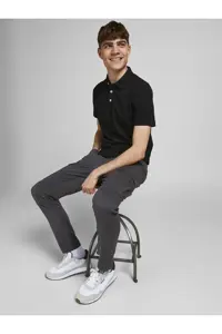 تی شرت یقه پولو مشکی مردانه پنبه ارگانیک یکا چوگان اصلی Jack Jones Jack &amp; Jones