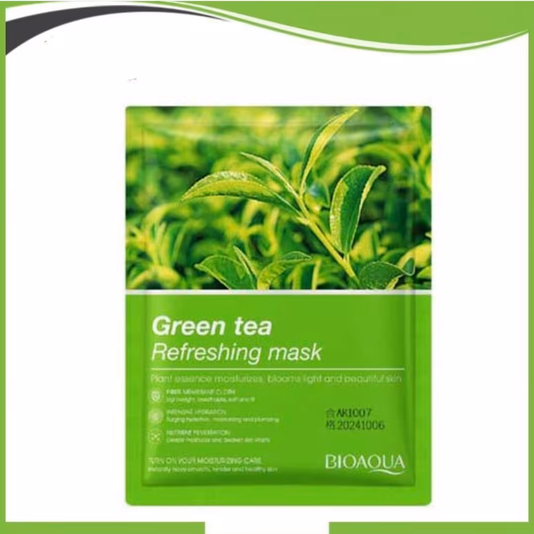 ماسک ورقه ای چای سبزبسته 6عددی رایحه انتخابی