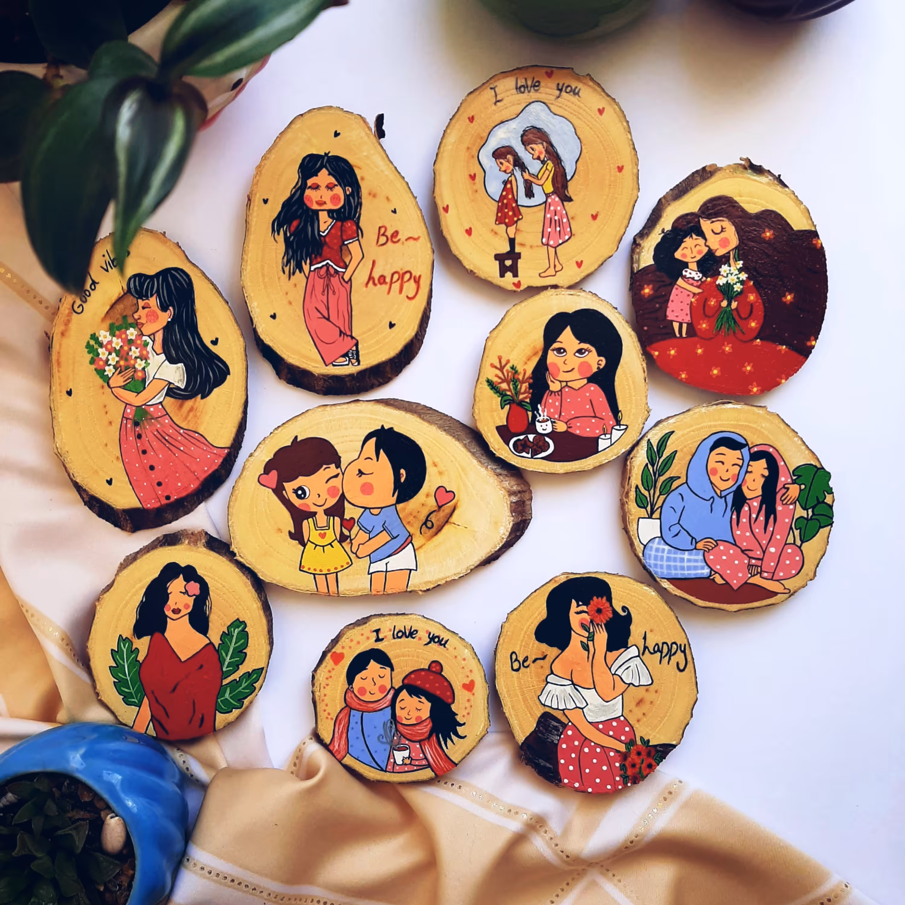 نقاشی روی چوب