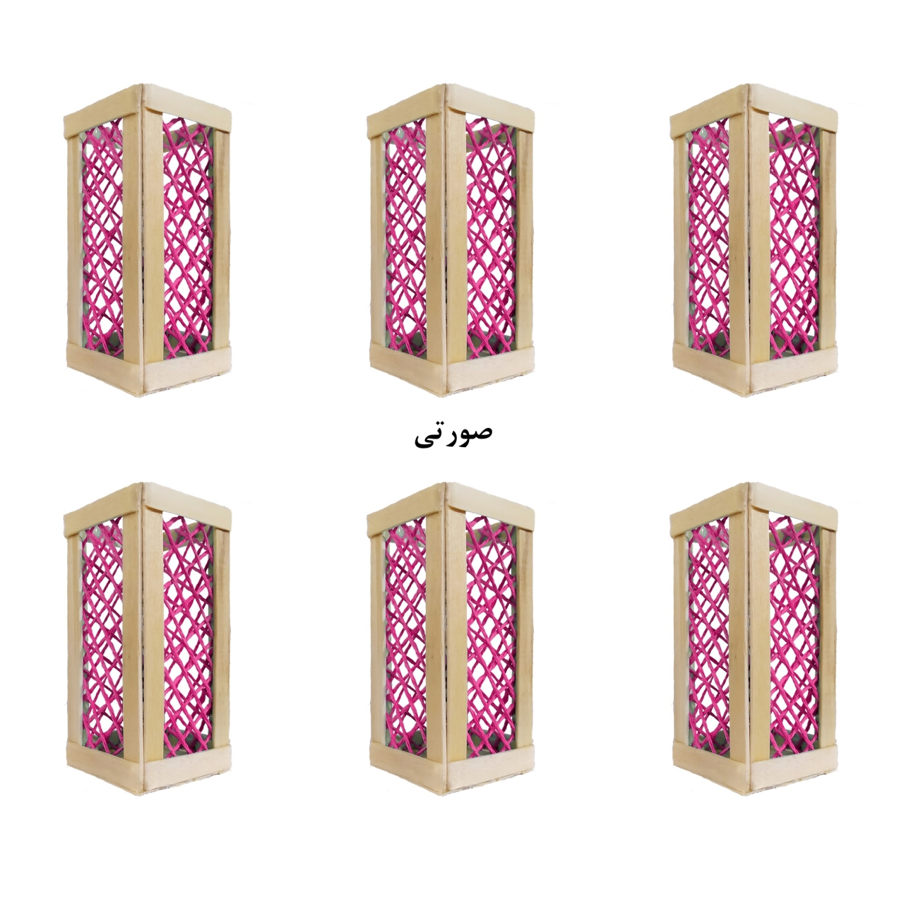 گلدان دکوری تک رنگ مدل MOS16 مجموعه 6 عددی