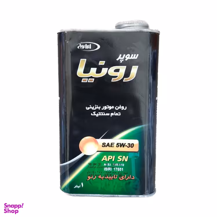 روغن موتور ایرانول مدل رونیا 5_30 SPI SN حجم 1 لیتر