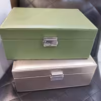 جعبه طلا و جواهر وارداتی نظم دهنده طلا و جواهر مستطیلی شکل دو طبقه 