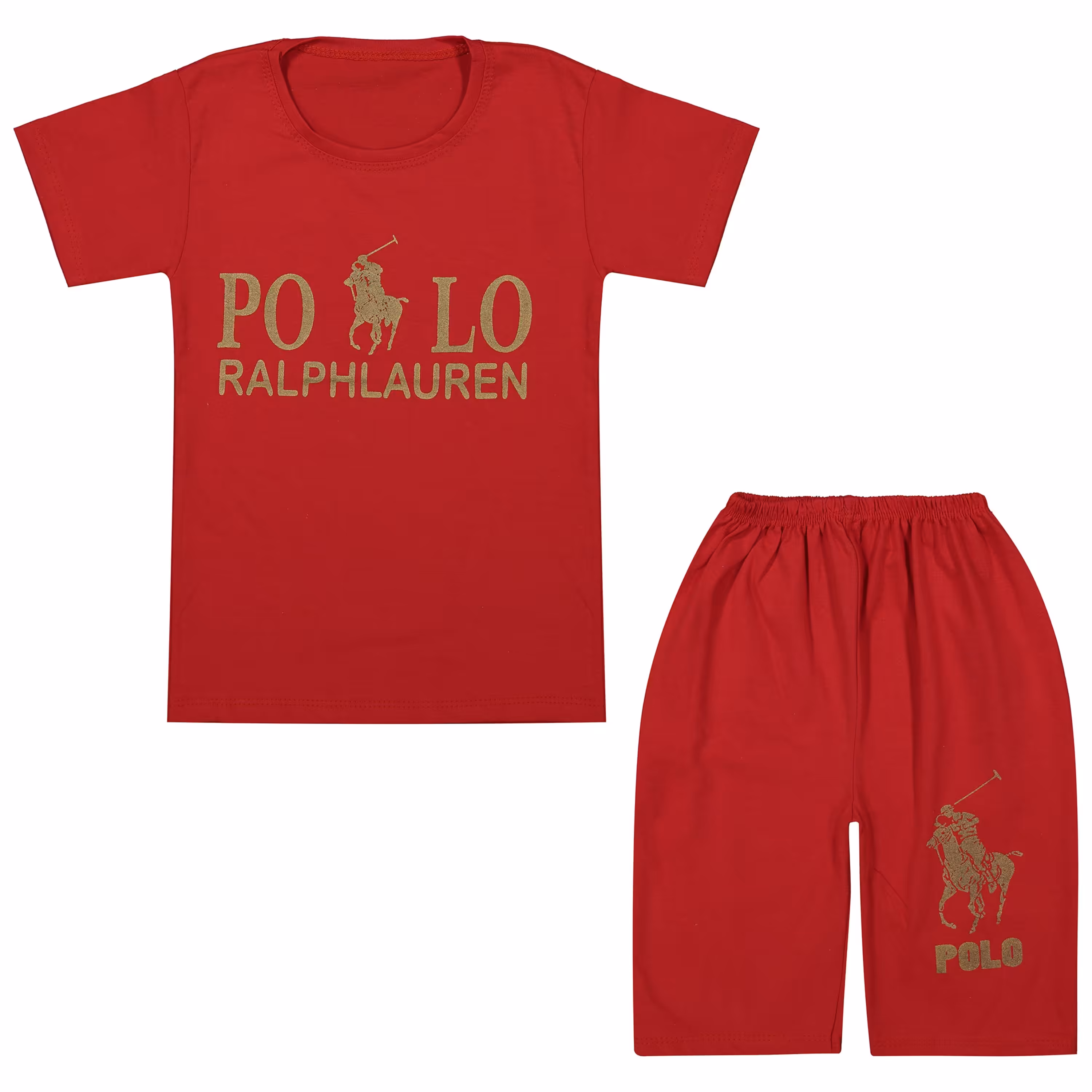 ست تی شرت و شلوارک پسرانه کد 3365