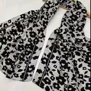 شال نخی طرح گل