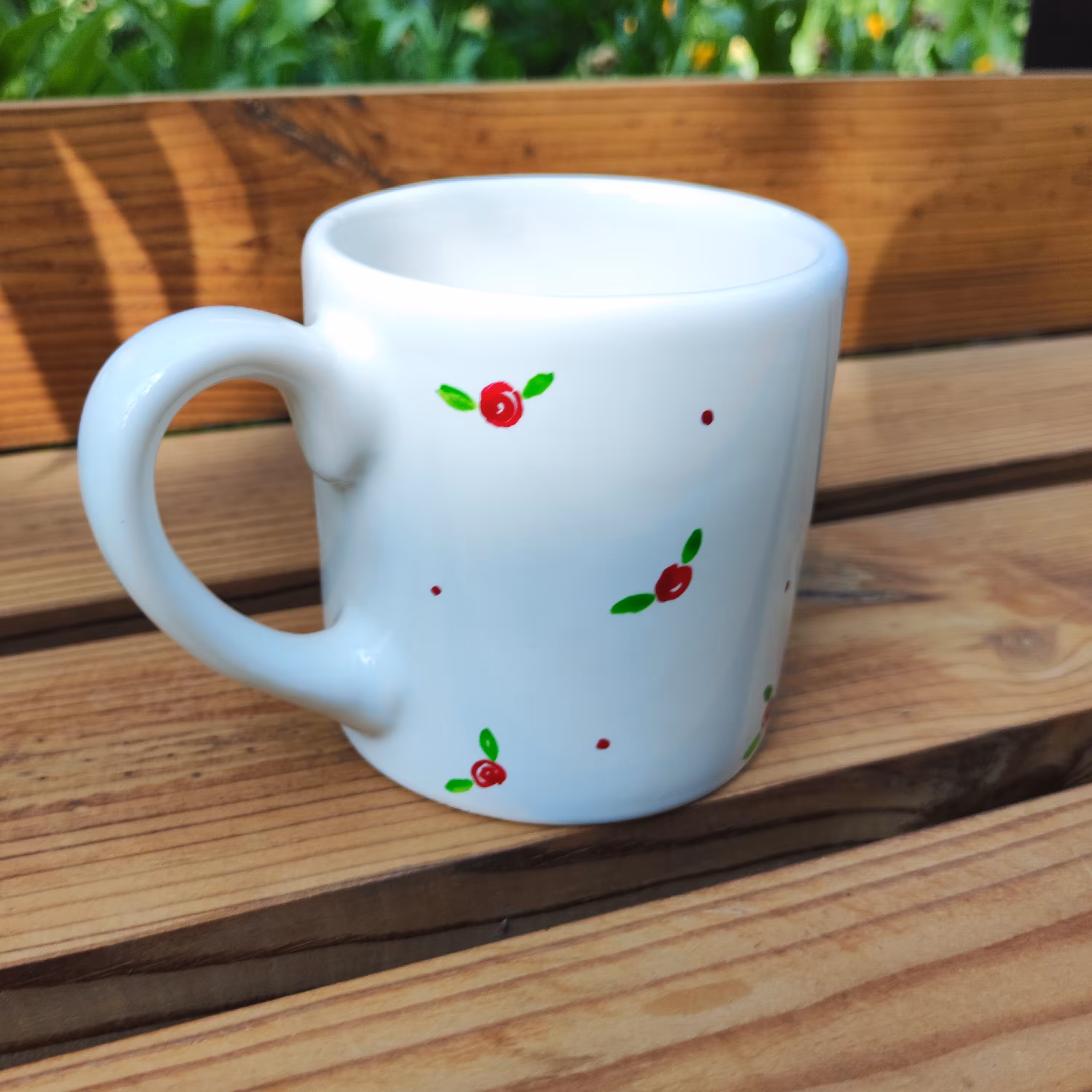 لیوان سرامیکی طرح گل سرخ