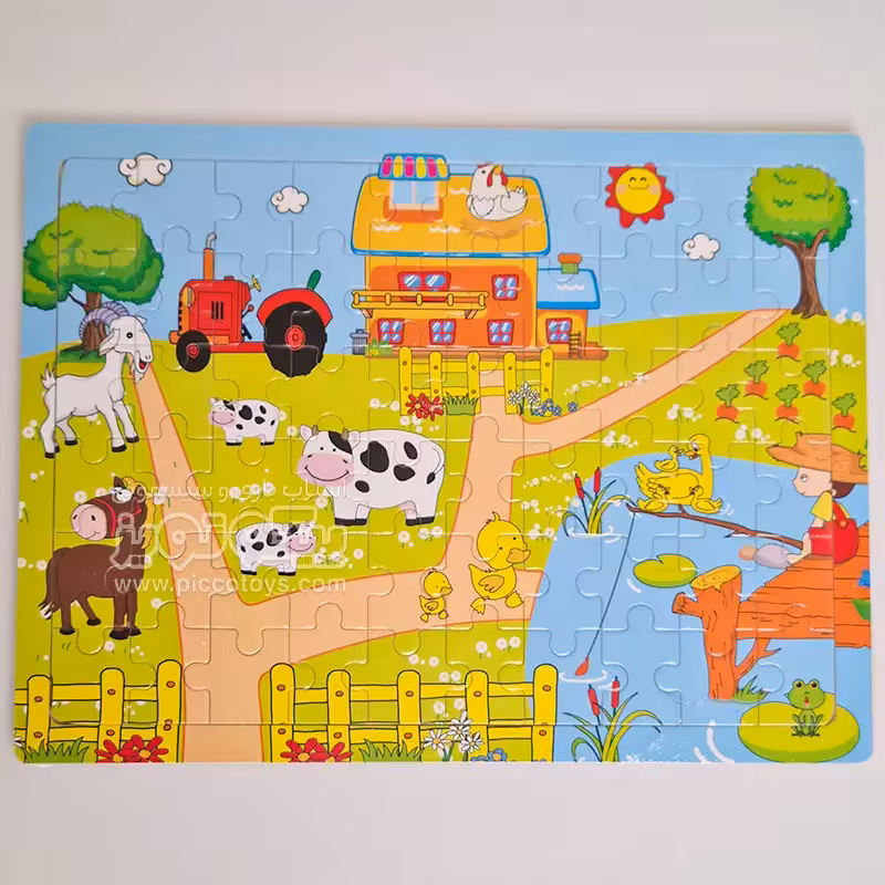 پازل چوبی کودک مدل  حیوانات مزرعه کد 4324365