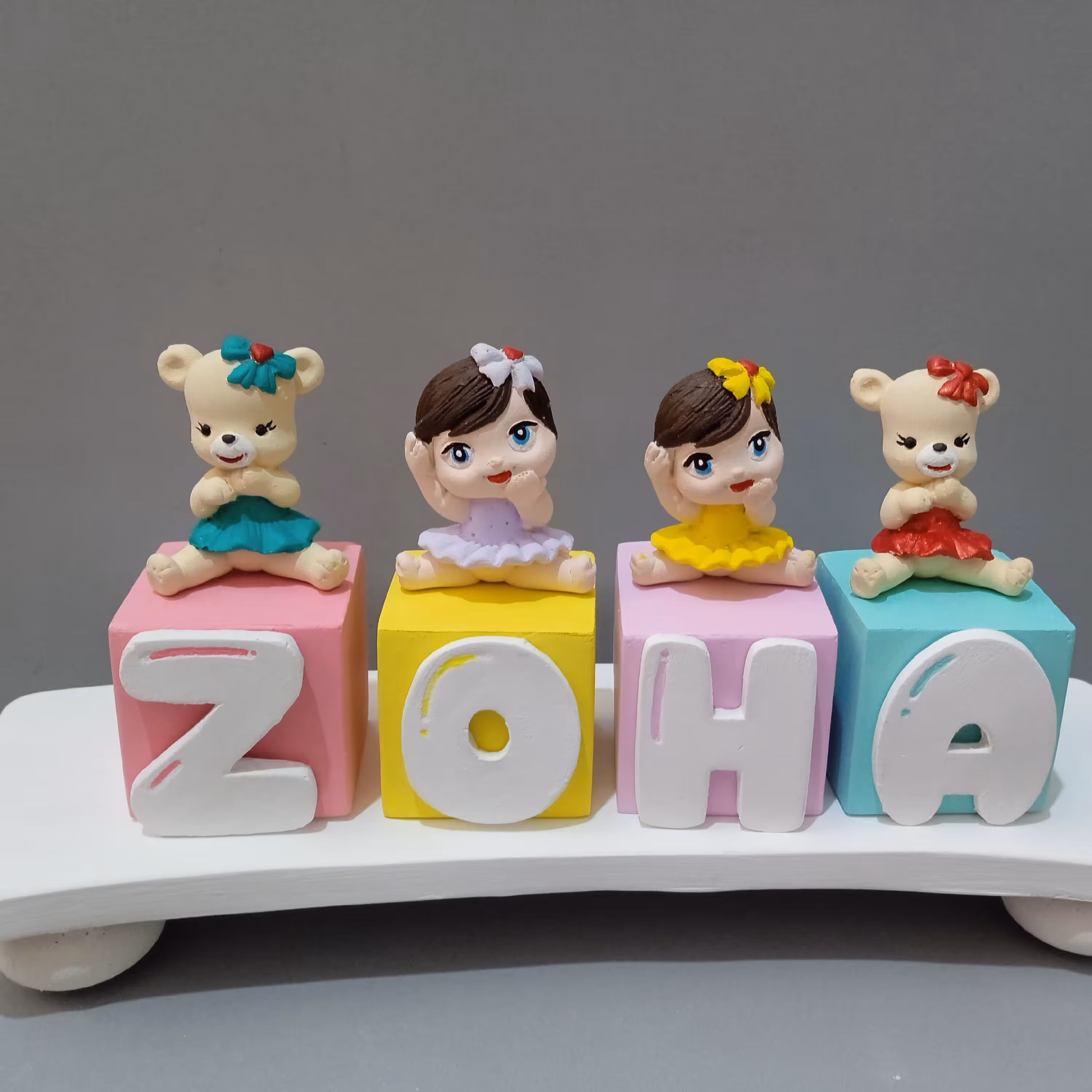 استند اسم ضحی ساخته شده با پودر سنگ هنری ترک 