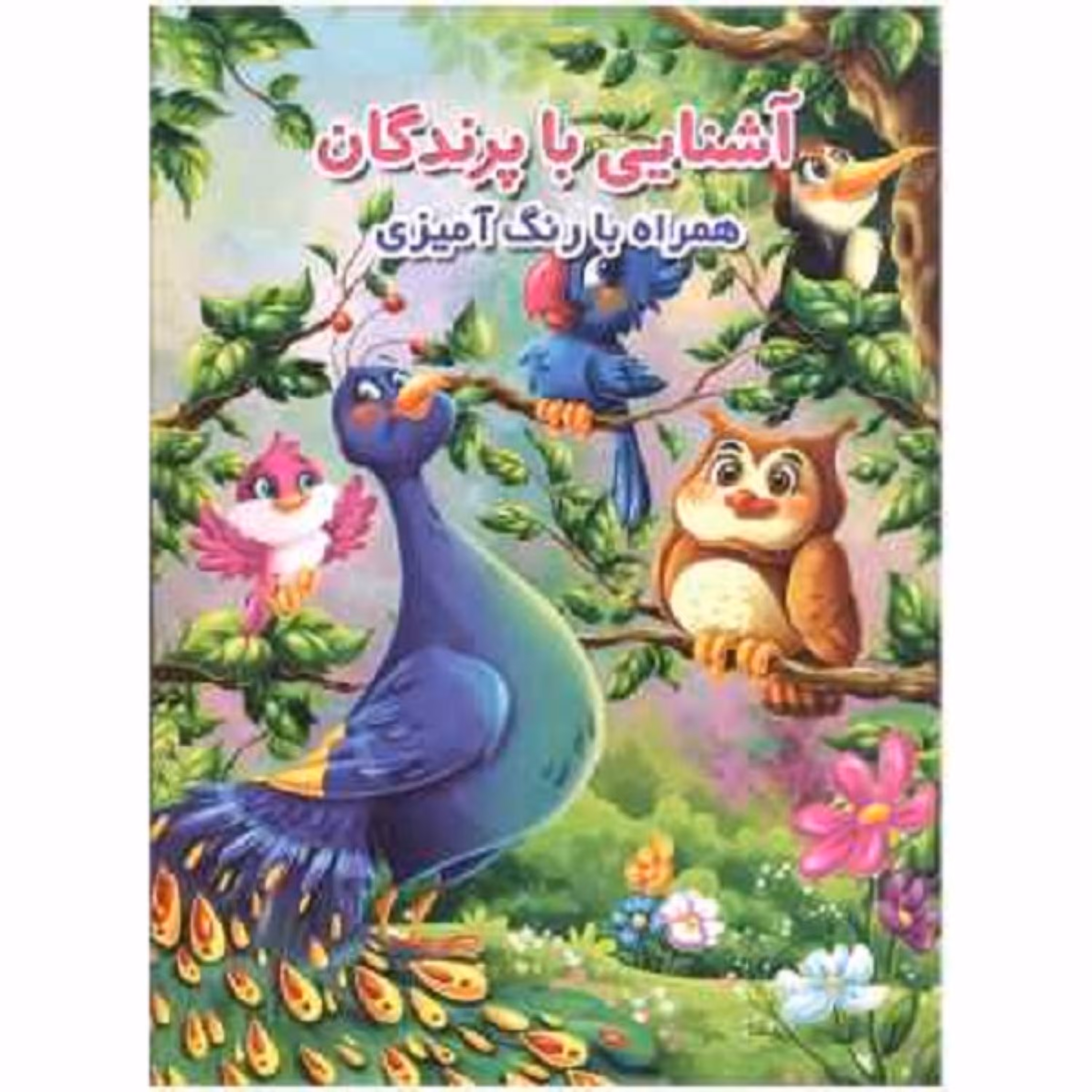 کتاب آشنایی با پرندگان همراه با رنگ آمیزی (واژگان انگلیسی با توضیحات فارسی)