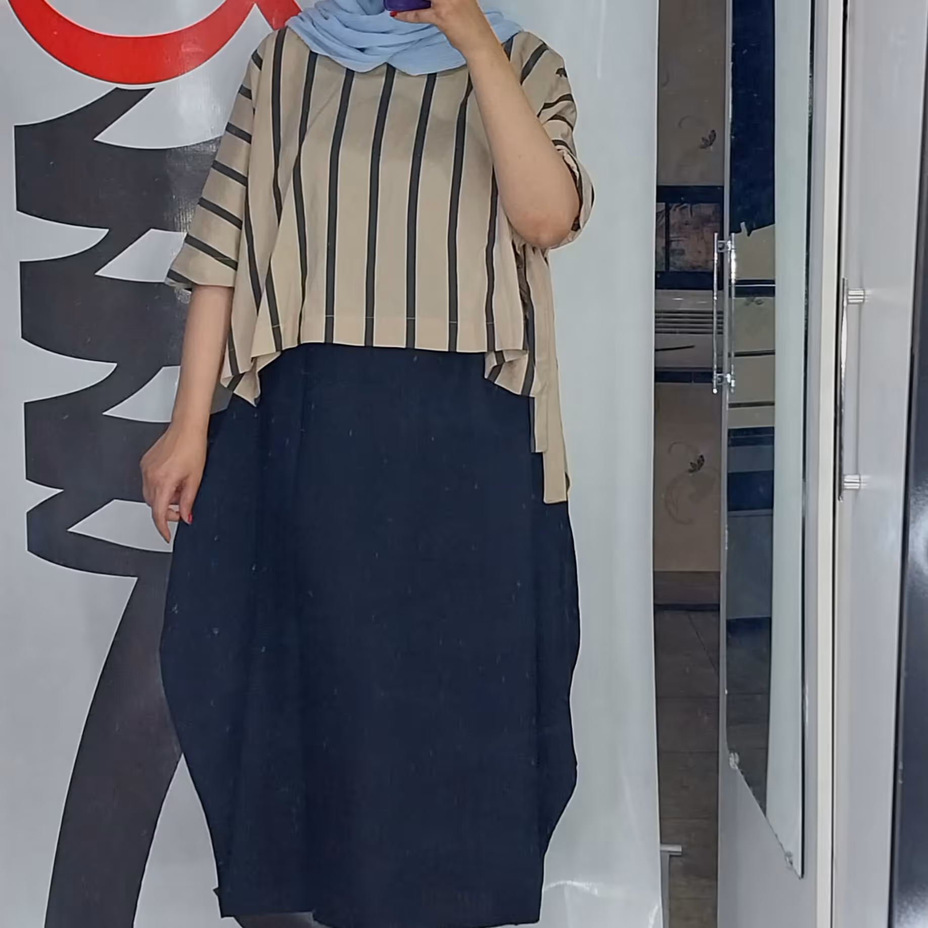 پیرهن عبایی دو تیکه