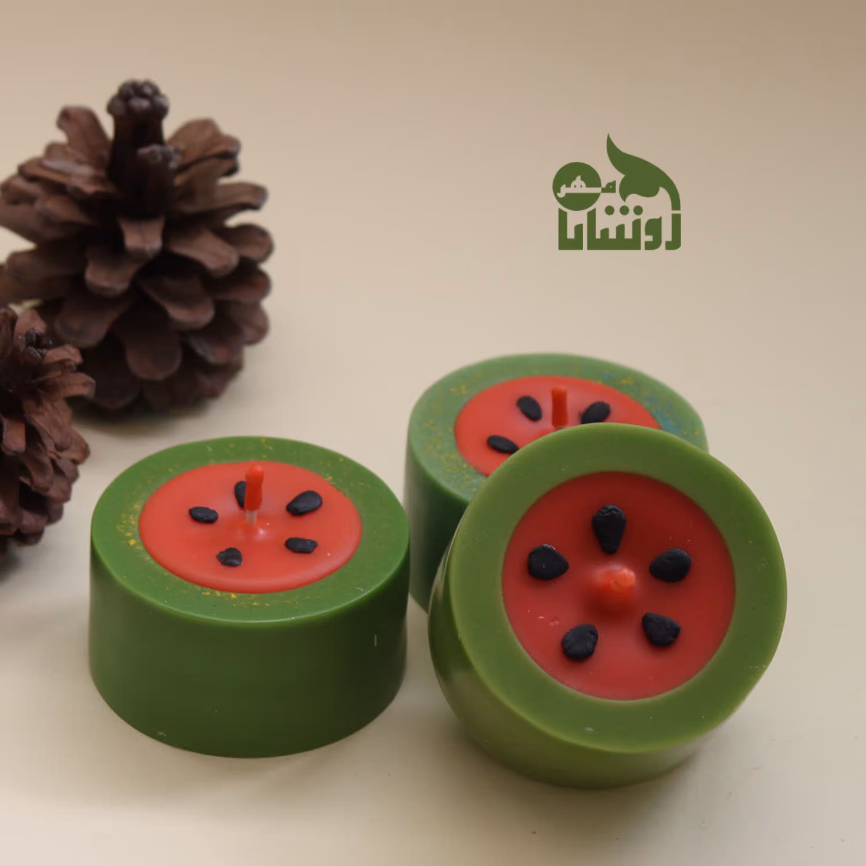 شمع طرح هندوانه یلدا