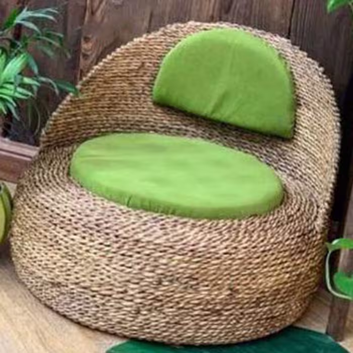 صندلی حصیری تشک در بدون پایه 