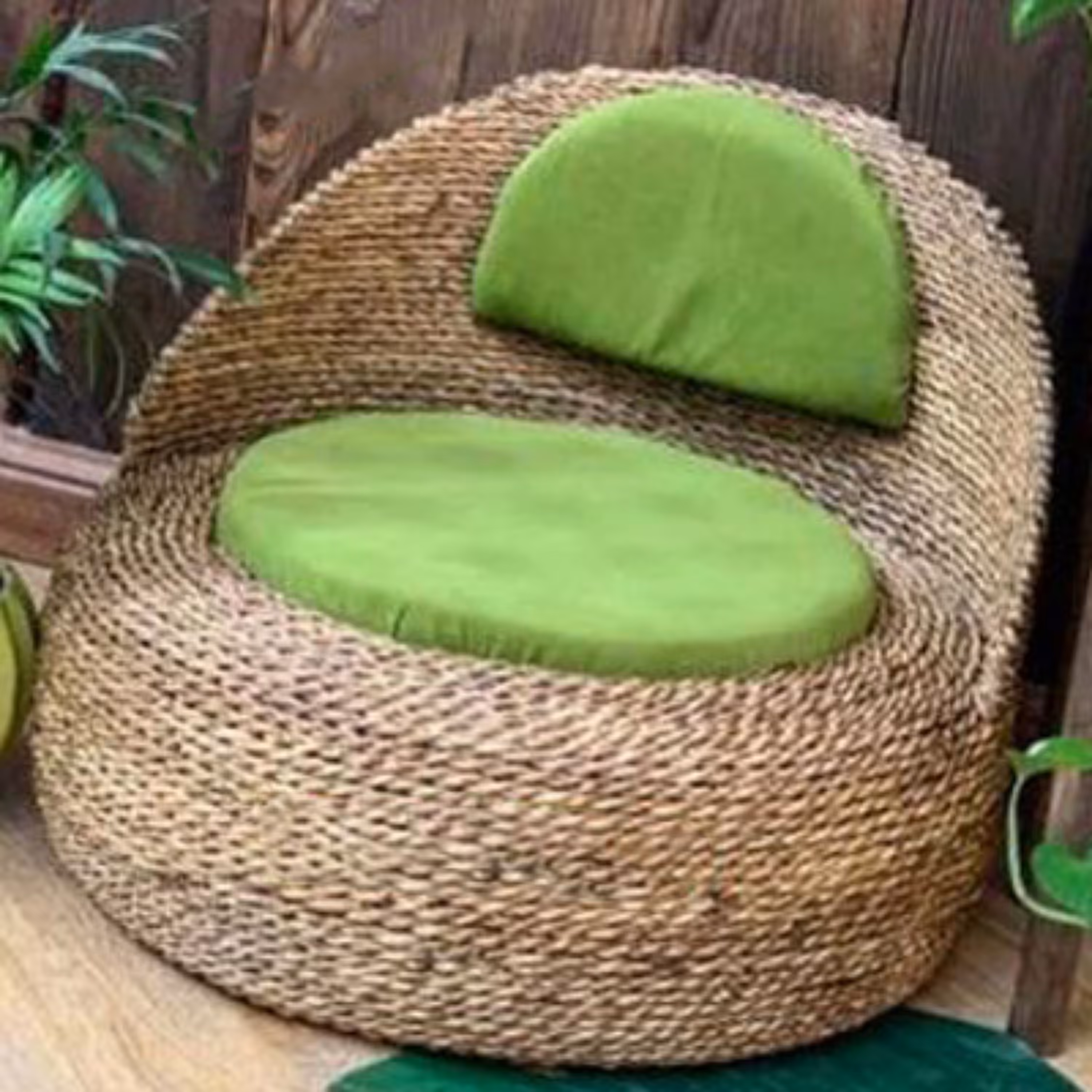 صندلی حصیری تشک در بدون پایه 