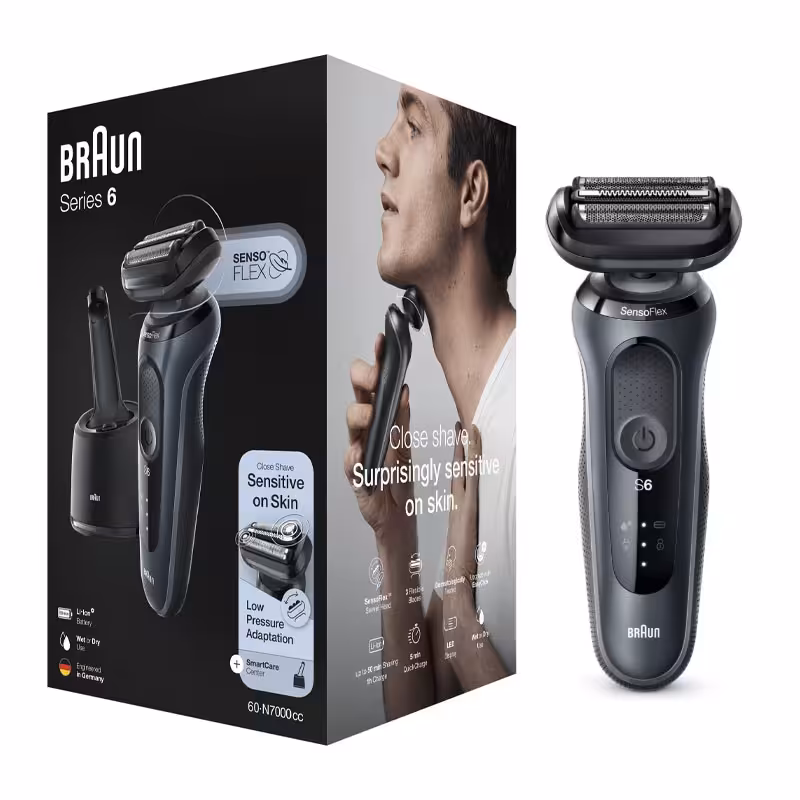 ماشین اصلاح فوق حرفه‌ای صورت مردانه سری 6 مدل N7000cc براون