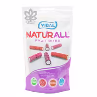 پاستیل لوله ای با طعم میوه طبیعی فروت بایتز ( بدون گلوتن , وگن ) 180 گرم ویدال - vidal