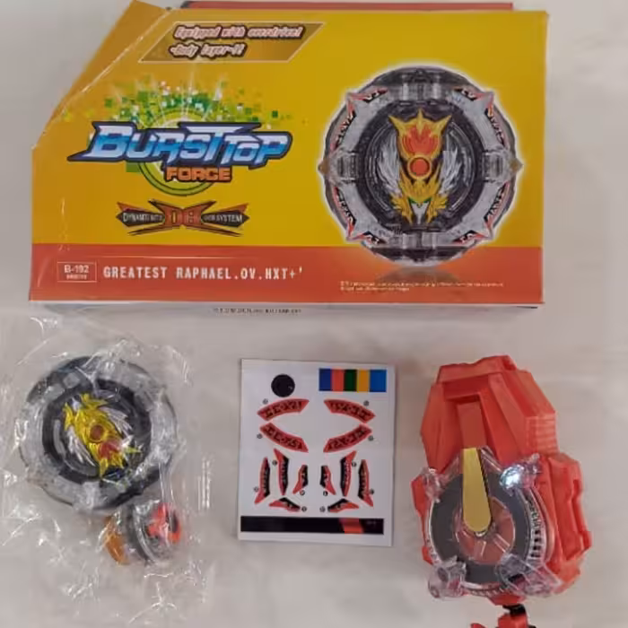 اسباب بازی فرفره انفجاری تیغه فلزی رافائل با پرتابگر نخی جرقه ای...فلیم