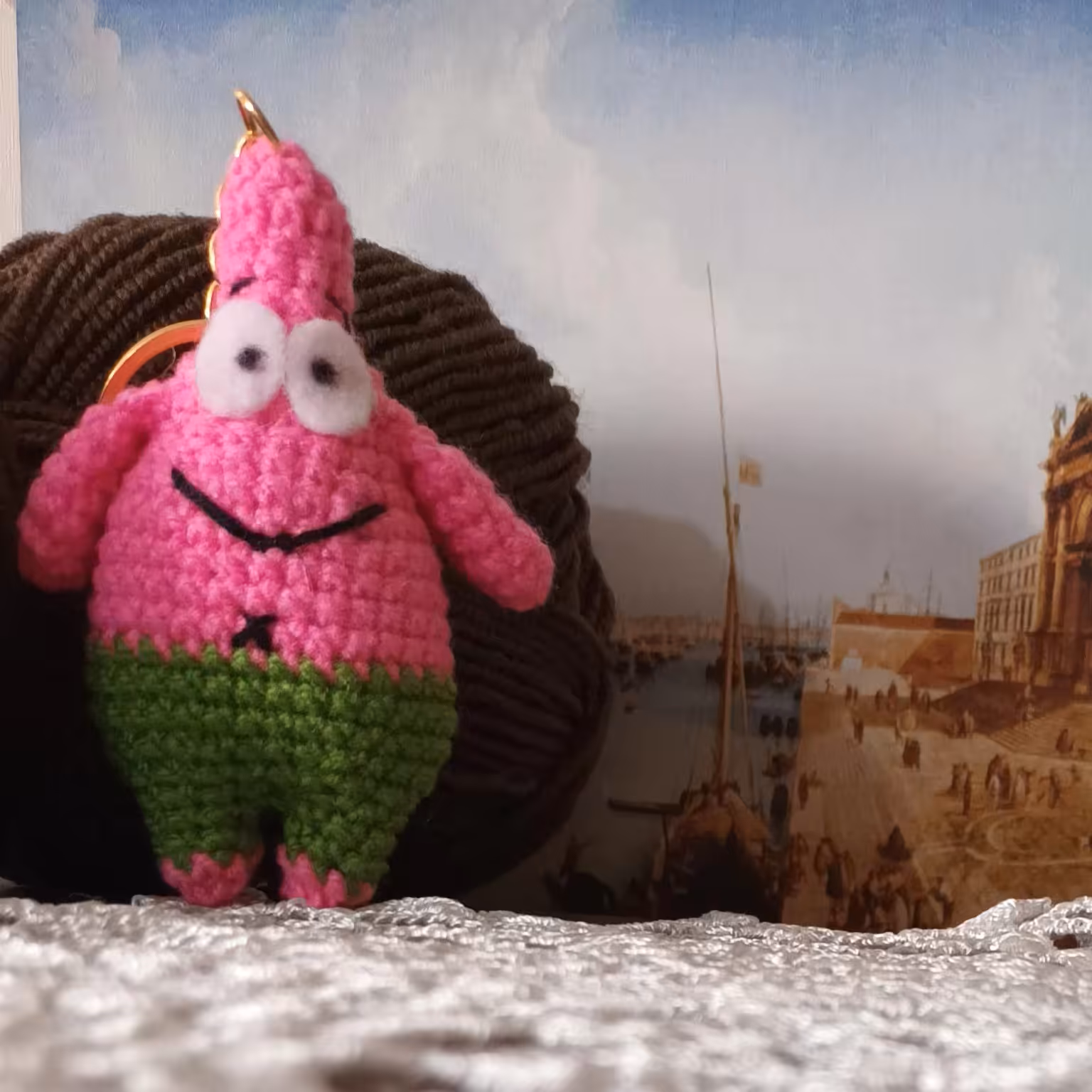 عروسک-عروسک دست بافت-عروسک دست بافت پاتریک-عروسک پاتریک 