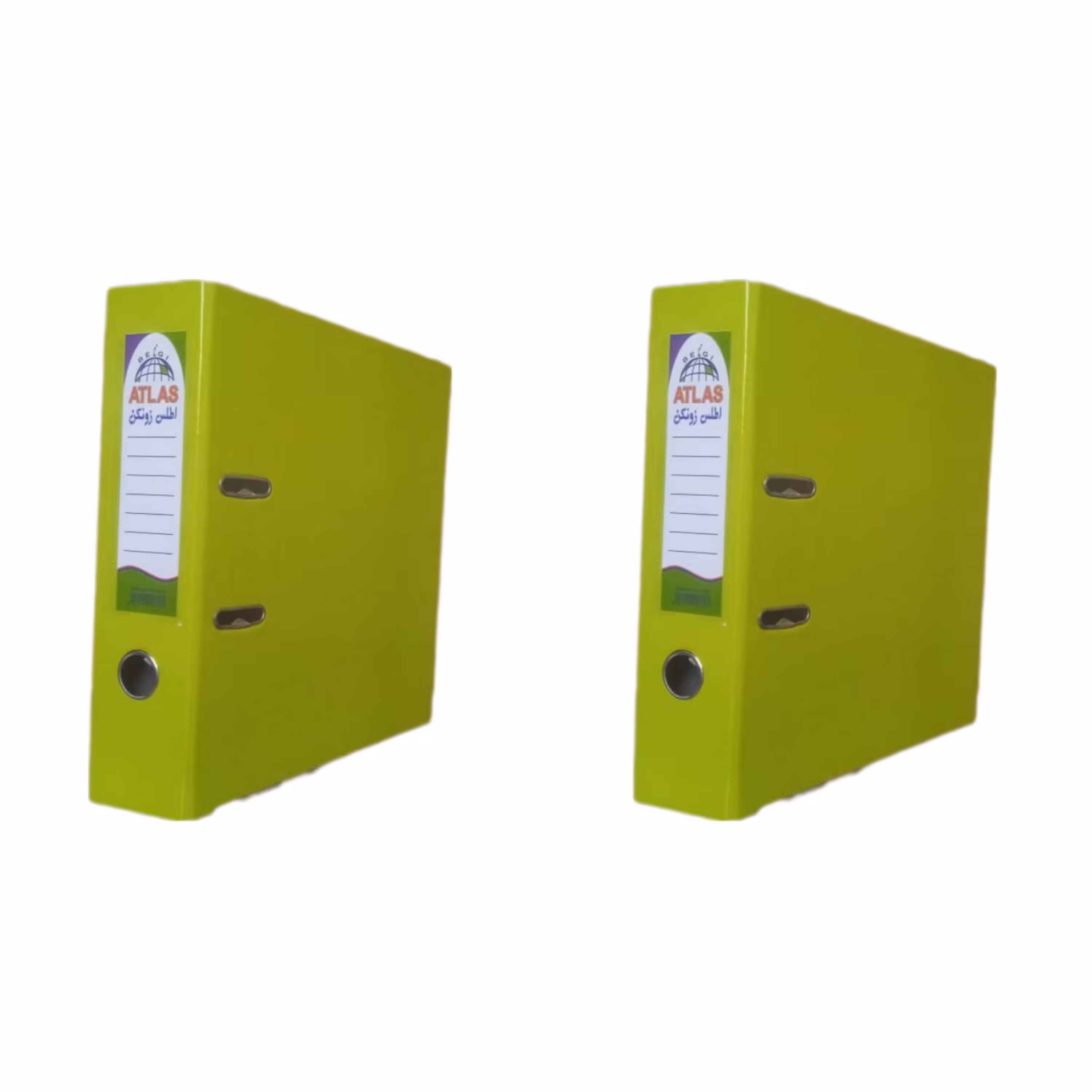 زونکنA4 سلفونی لبه فلزی تیگل دار  سبز فسفری( بسته 2 عددی)