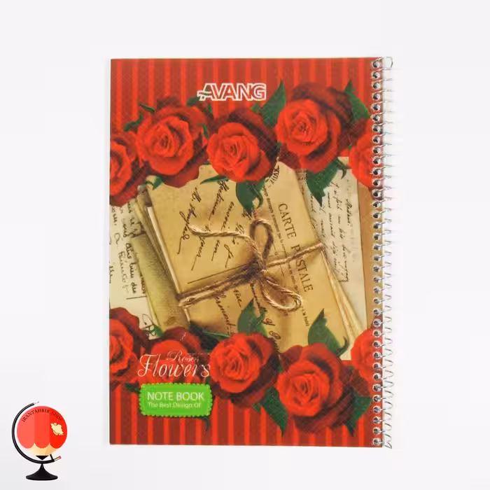 دفتر زبان سیمی دو خط 50 برگ طرح رز آونگ