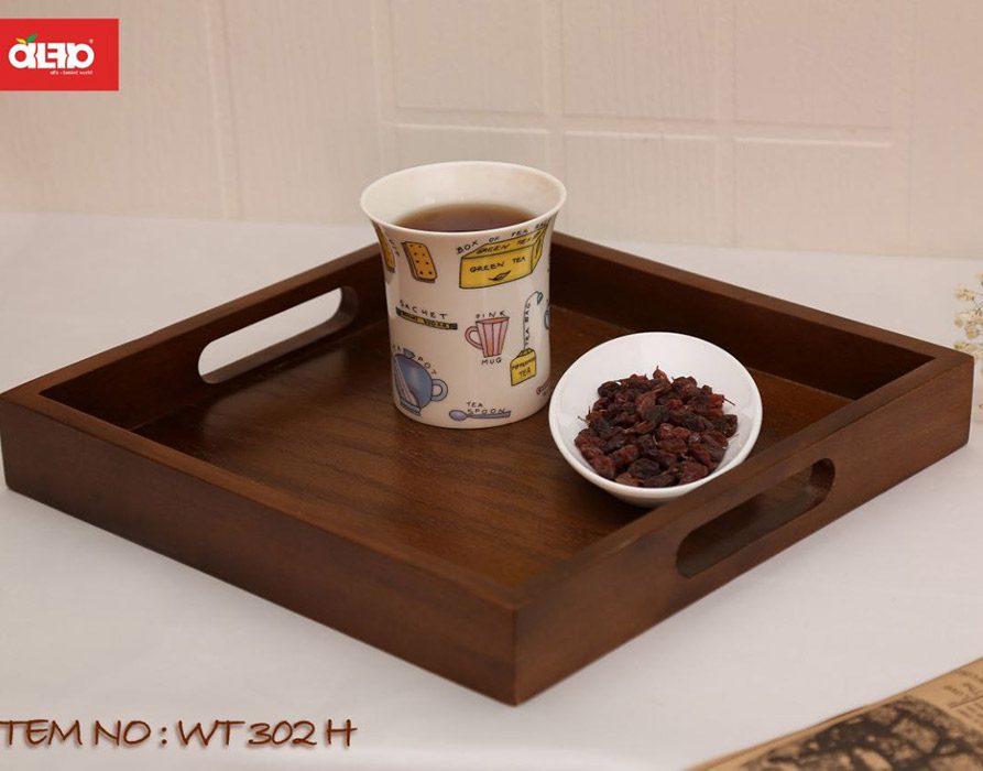 سینی مربع چوبی