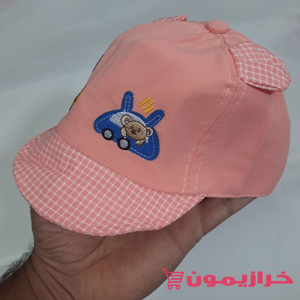 کلاه تابستانه کودک نقاب  پارچه ای تکه دوزی شده (کد 1171)