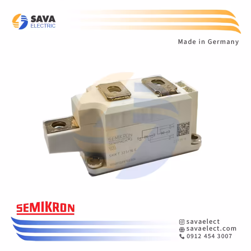 خرید دوبل تریستور 320 آمپر 1600 ولت SKKT 323 سمیکرون آلمان | ساوا الکتریک