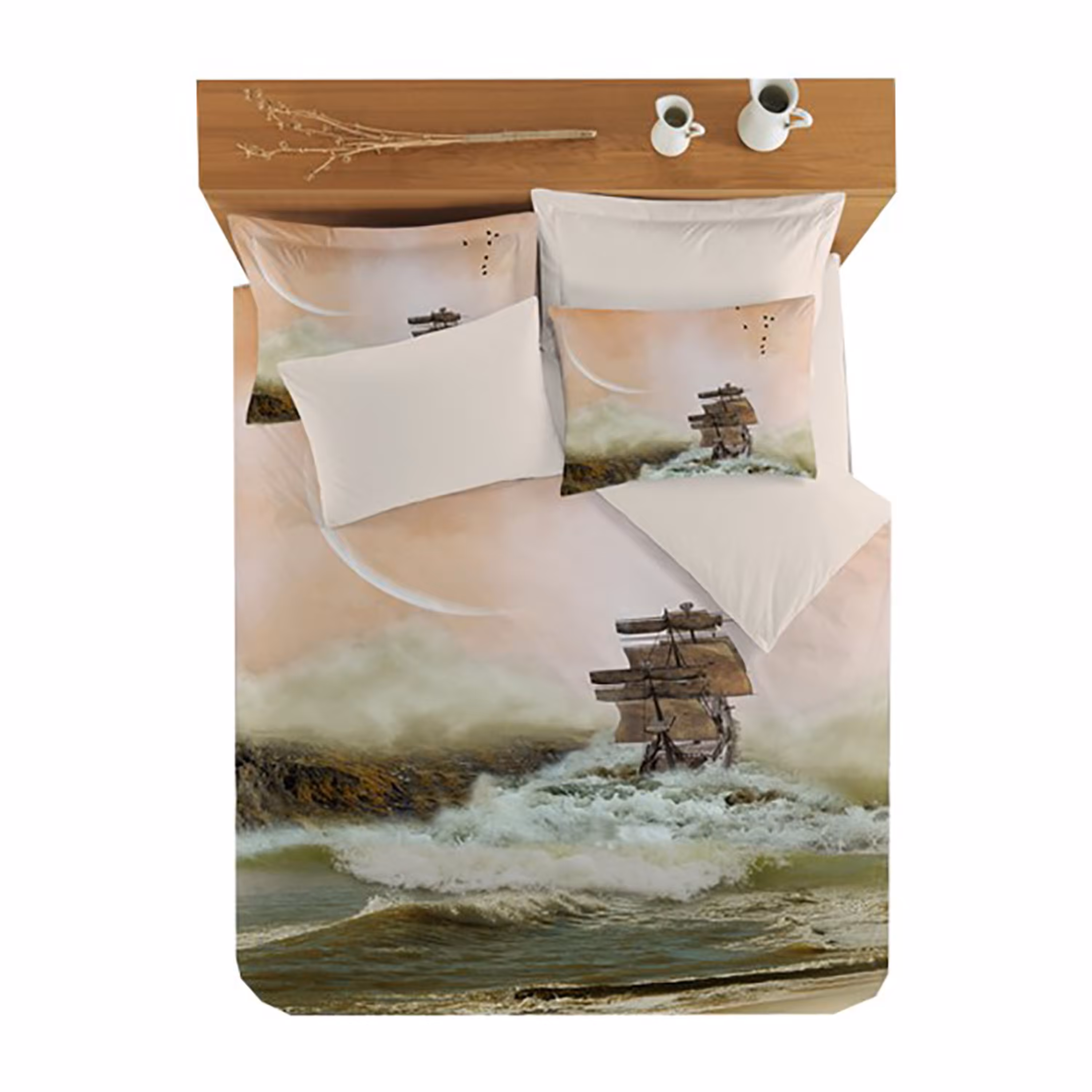 سرویس ملحفه کالرز آو فشن مدل کشتی دونفره 6 تکه - کد 45015154039